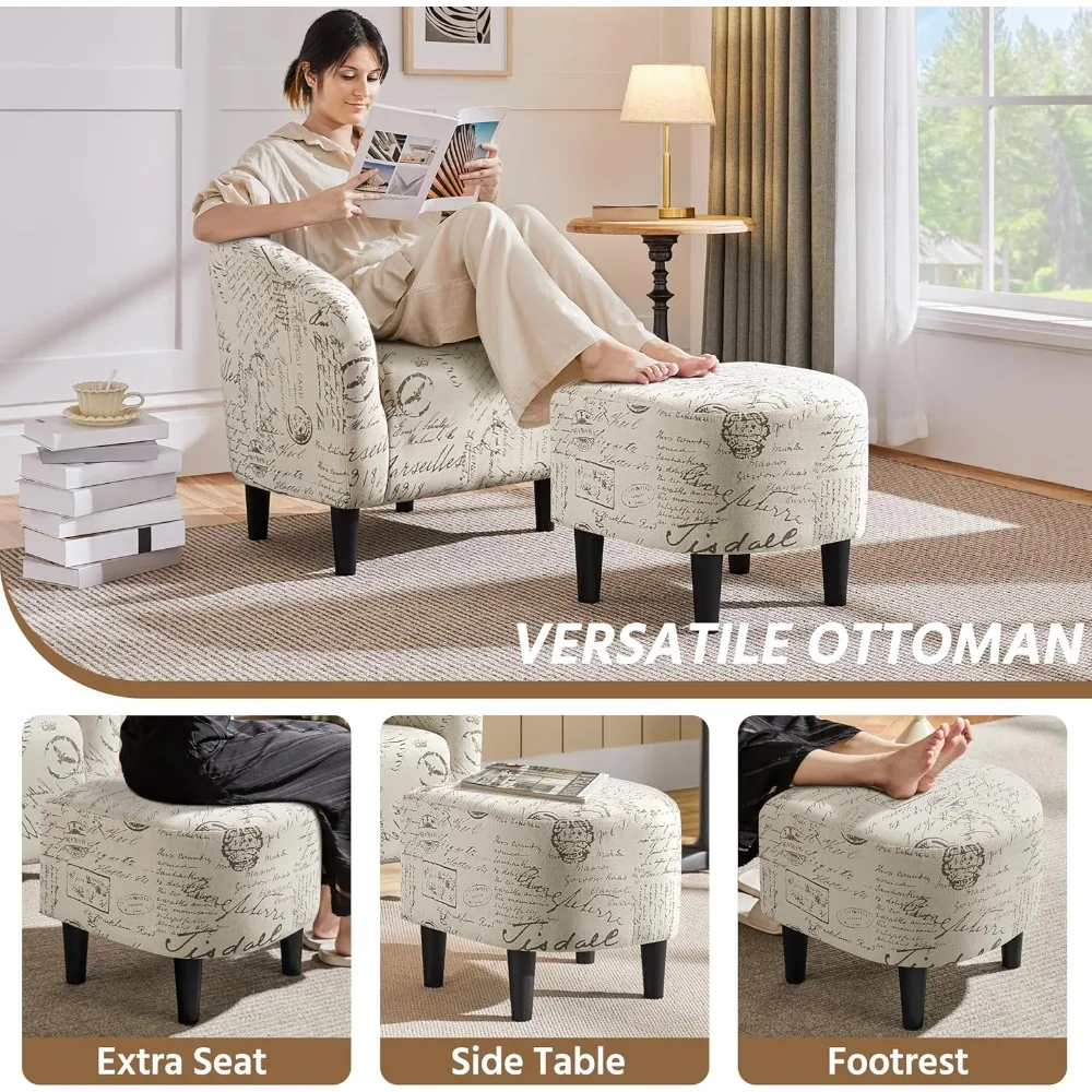 Modern Club Chair & Ottoman Set – Upholstered Barrel Accent Seat | Fabric Lounge for Living Room Use
Modern Club Chair & Ottoman Set – Upholstered Barrel Accent Seat | Fabric Lounge for Living Room Use