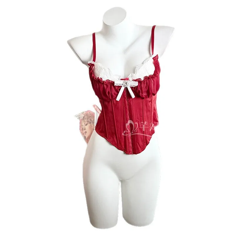 Floral Passion Pure Desire Style See-through Mesh Spliced Lace Spicy Girl Fishbone Strap High-end Inner Top Bowknot Casual WU3E
Floral Passion Pure Desire Style See-through Mesh Spliced Lace Spicy Girl Fishbone Strap High-end Inner Top Bowknot Casual WU3E