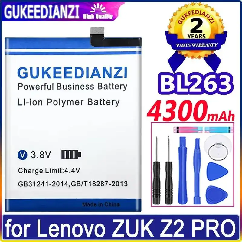 Для Lenovo Zuk Z2 Pro долговечная батарея BL263 безопасного мобильного телефона 4300 мАч
Для Lenovo Zuk Z2 Pro долговечная батарея BL263 безопасного мобильного телефона 4300 мАч