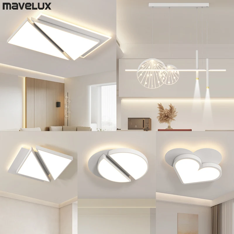Modern Ceiling Lights For Living Room LED Simple Lamp Bedroom Light White Kitchen Fixture Whole House Package New Lighting
Modern Ceiling Lights For Living Room LED Simple Lamp Bedroom Light White Kitchen Fixture Whole House Package New Lighting