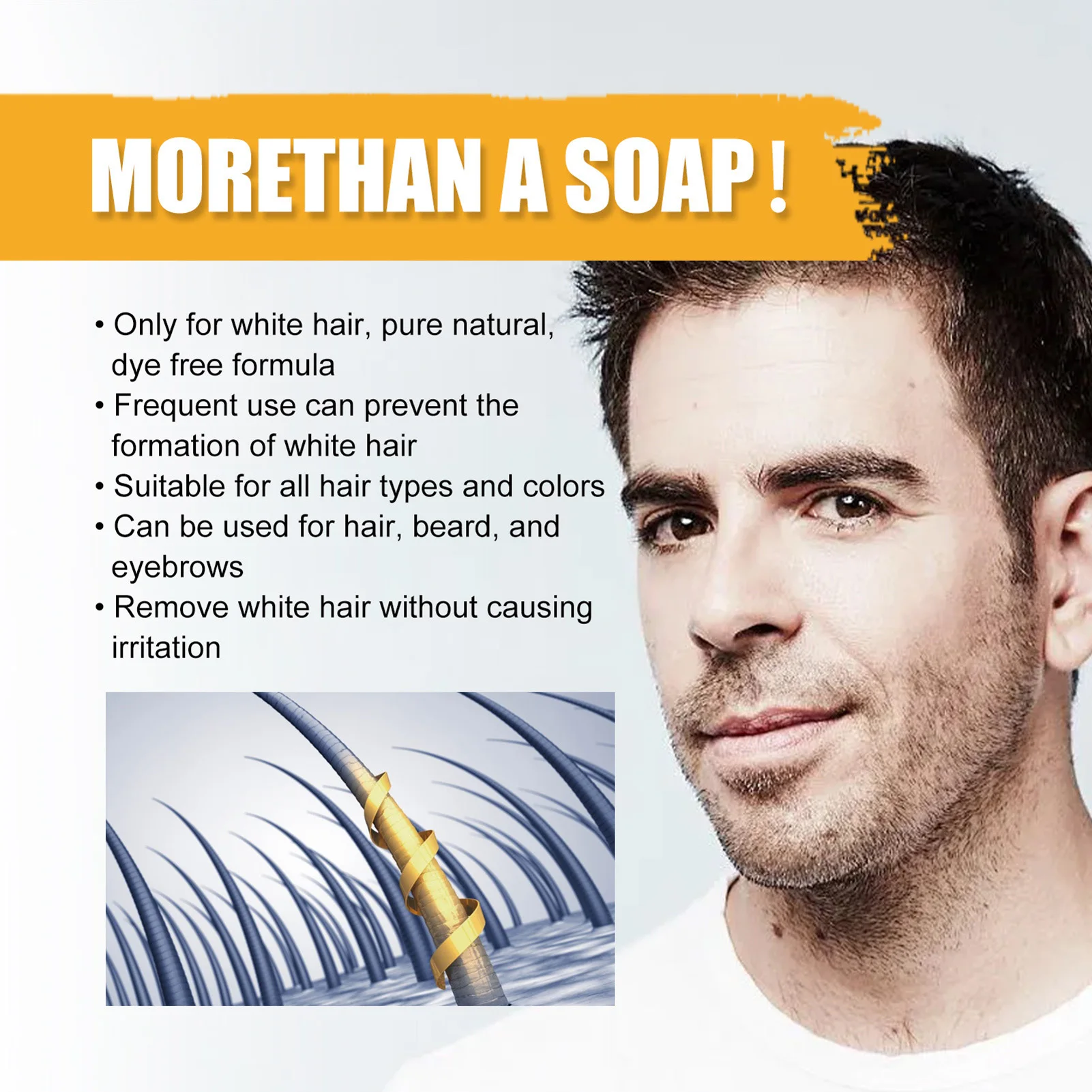 Grey Hair Removal Soap Nutritious Anti-White Hair Soap for Women Cover White Gray Hair
Grey Hair Removal Soap Nutritious Anti-White Hair Soap for Women Cover White Gray Hair