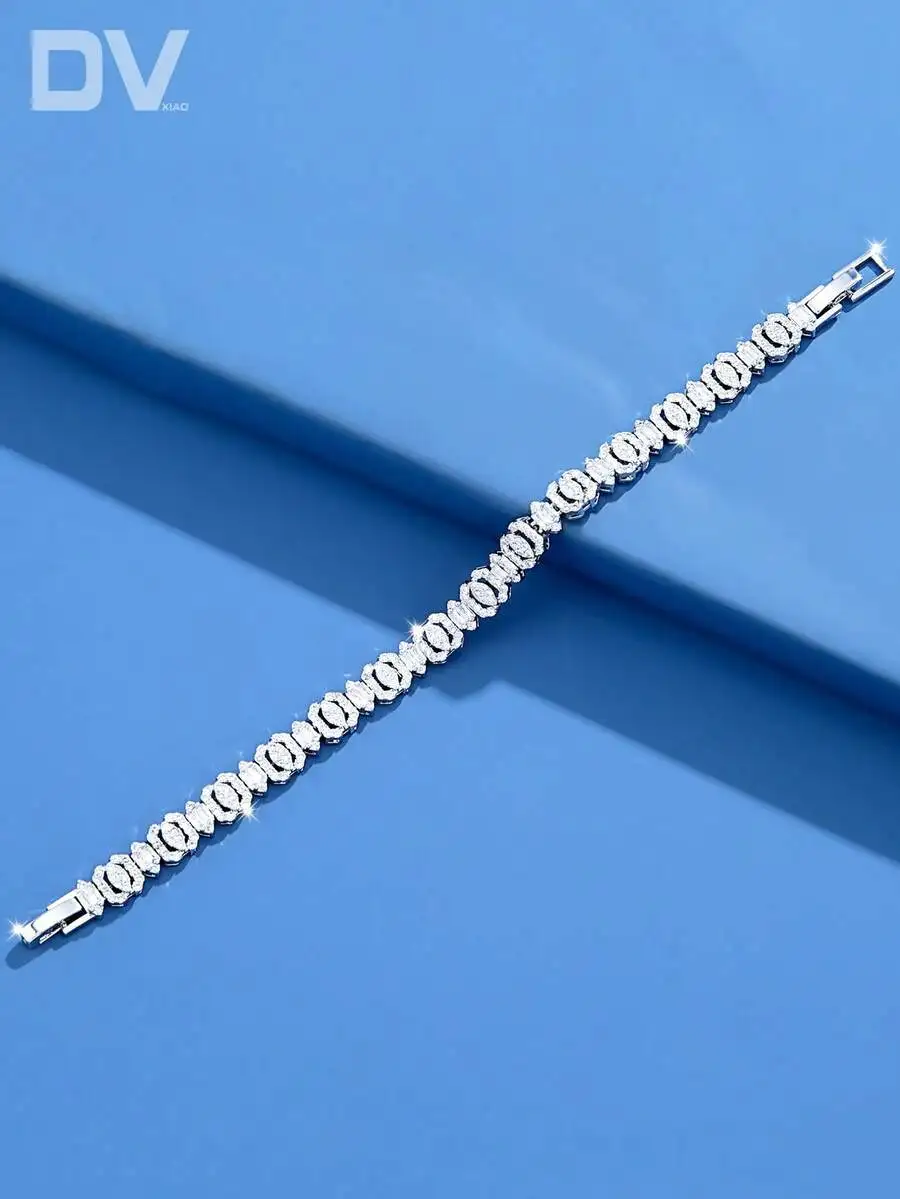 White Gold Plated Cubic Zirconia Tennis Bracelet For Women, Sparkling Gift For Wedding, Party, Date Or Anniversary
White Gold Plated Cubic Zirconia Tennis Bracelet For Women, Sparkling Gift For Wedding, Party, Date Or Anniversary