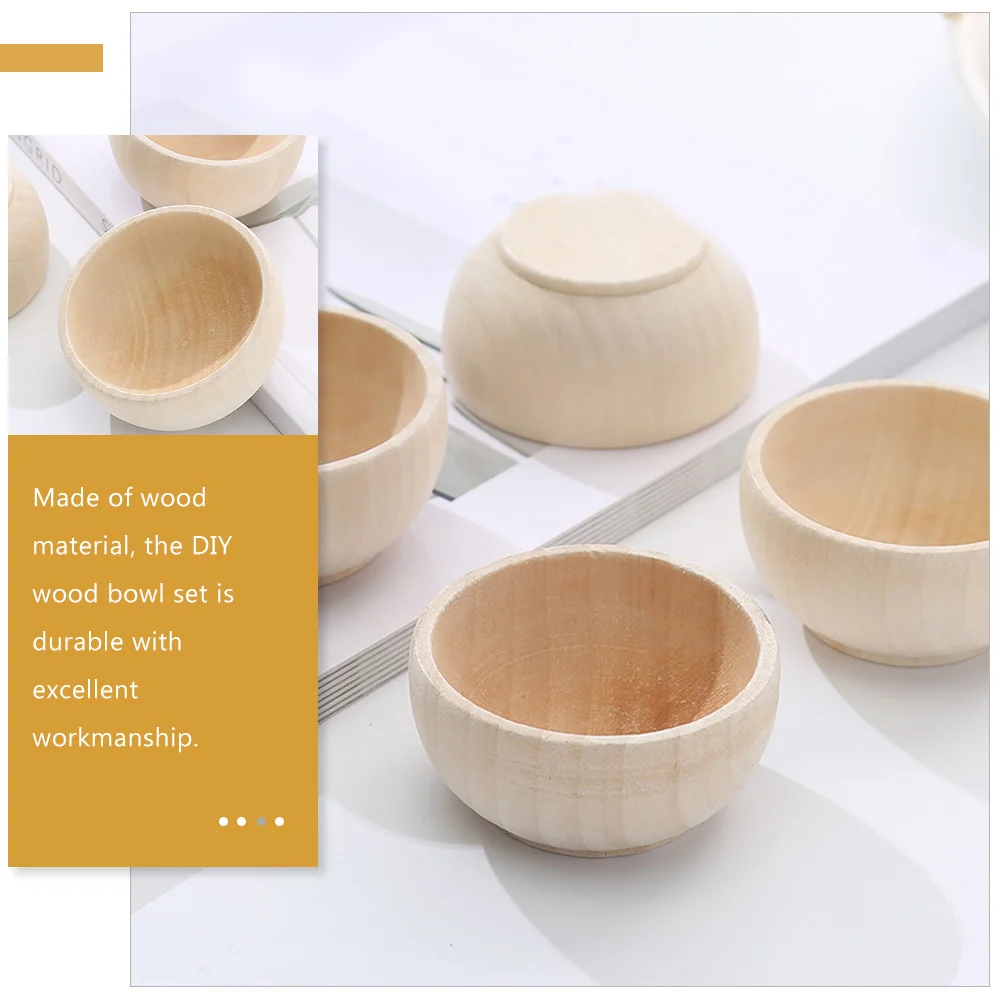 4 Pcs Wood Toys Small Wooden Bowl Unfinished Playthings Mini DIY Bowls Decor Child
4 Pcs Wood Toys Small Wooden Bowl Unfinished Playthings Mini DIY Bowls Decor Child