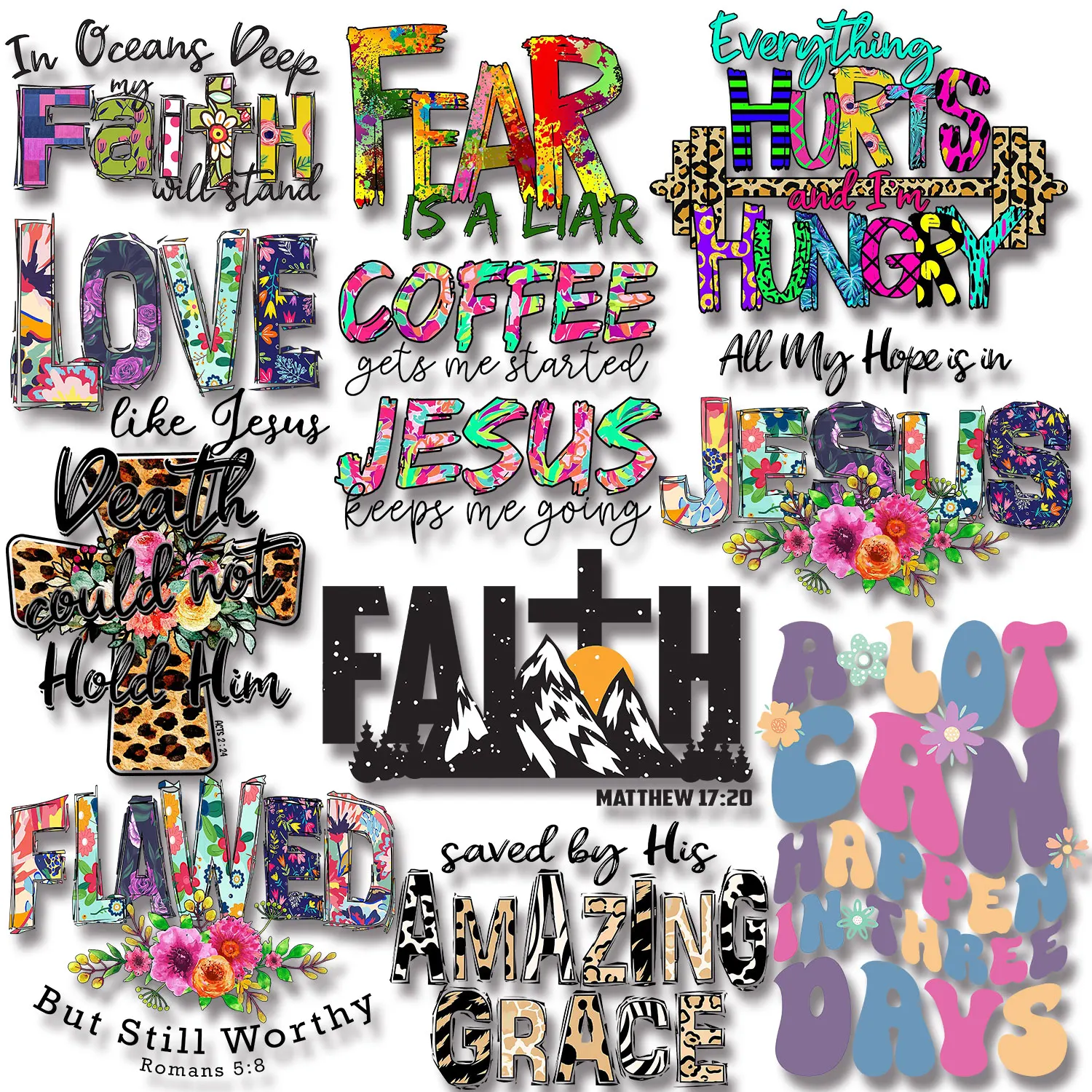 Crucifix Flower Leopard Print Letter Stickers Iron-on Transfers for Clothing Easy to Use DIY Appliques
Crucifix Flower Leopard Print Letter Stickers Iron-on Transfers for Clothing Easy to Use DIY Appliques