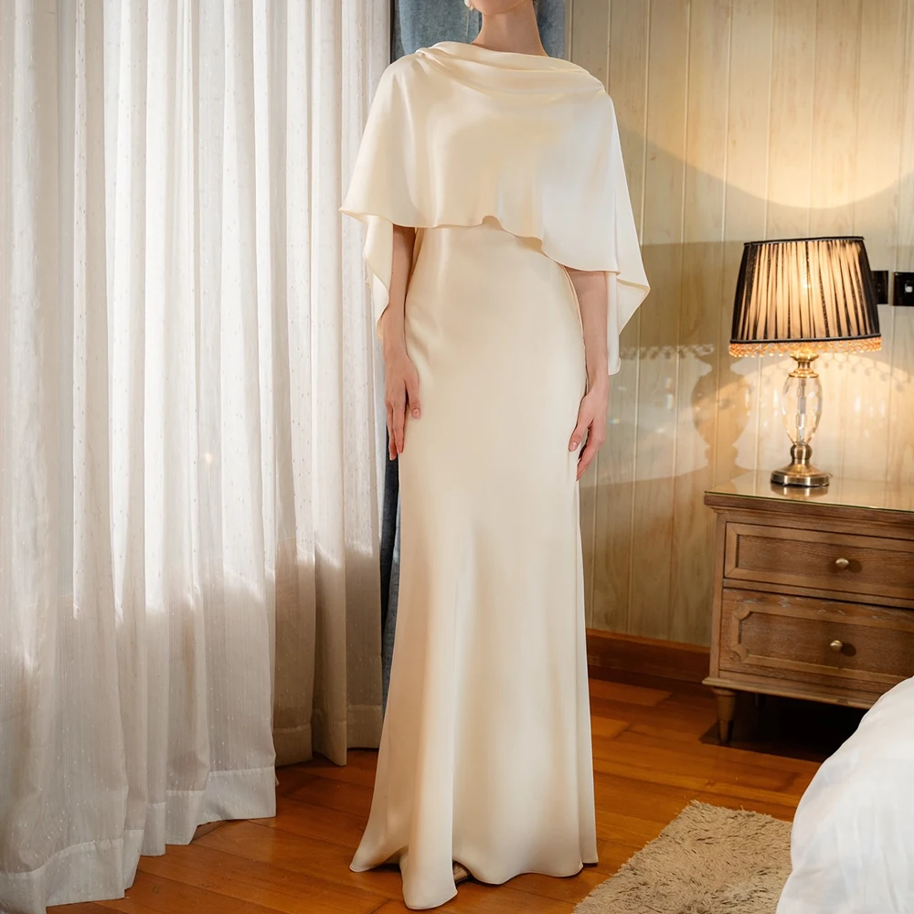 Customized Temperament Jersey Straight Evening Dresses Crew Neck Half Sleeves Open Back Panel Train Bespoke Occasion Gowns
Customized Temperament Jersey Straight Evening Dresses Crew Neck Half Sleeves Open Back Panel Train Bespoke Occasion Gowns