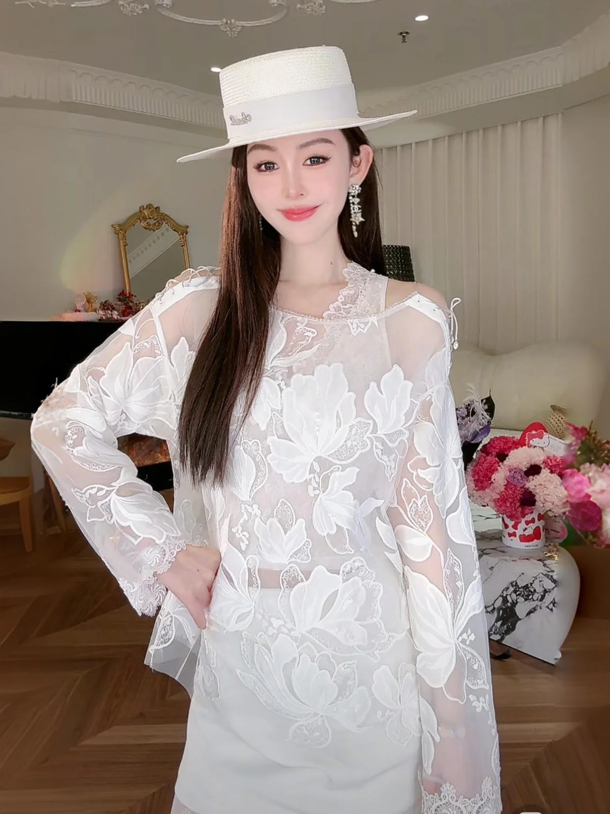 Свободный топ с вышитыми пайетками от Yuxiao Xiang White Forsythia Blooming Season Ele Women's irt
Свободный топ с вышитыми пайетками от Yuxiao Xiang White Forsythia Blooming Season Ele Women's irt