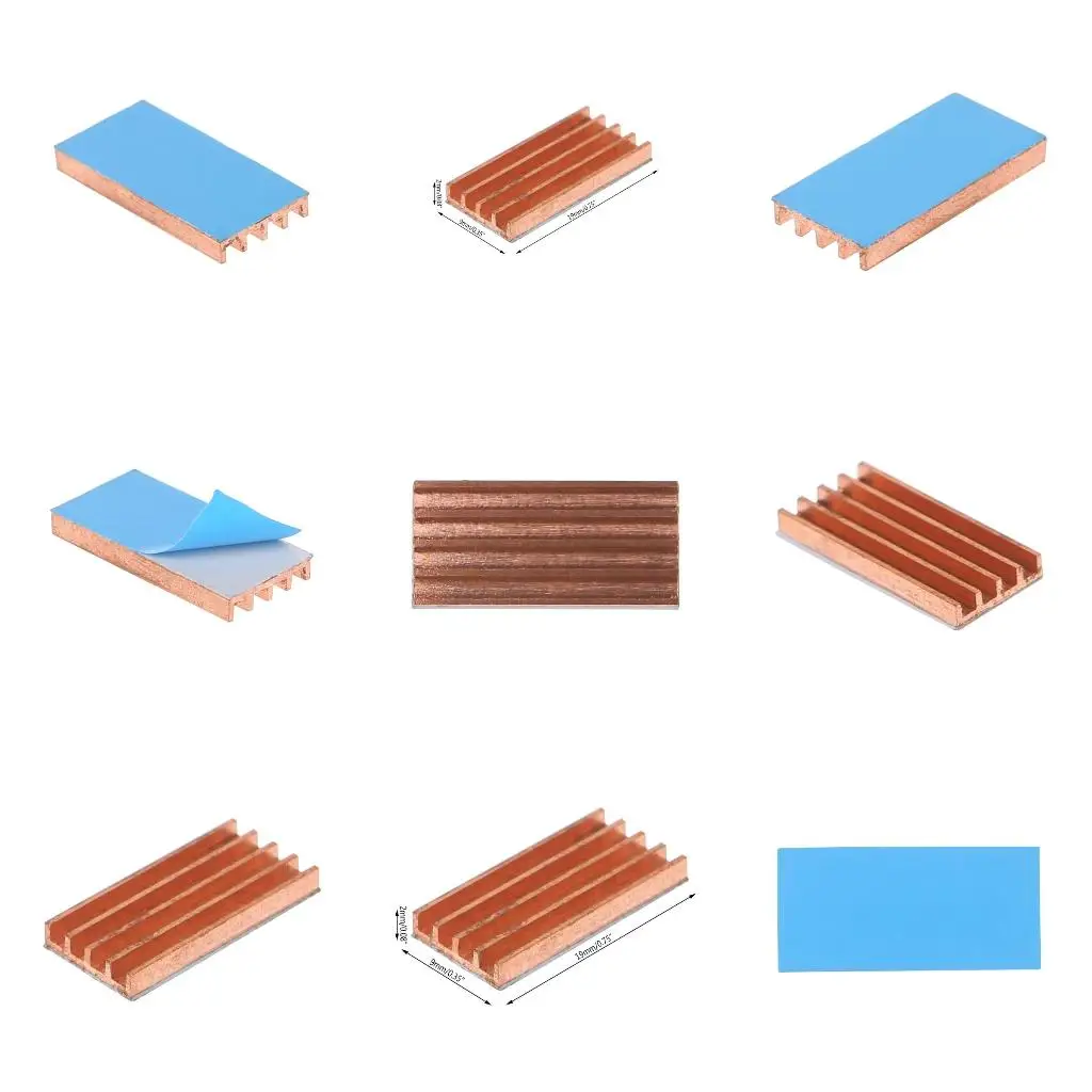 Computer Memory Card Heat Sink Copper Cooler Pad for Mos 19x9x 2.0mm
Computer Memory Card Heat Sink Copper Cooler Pad for Mos 19x9x 2.0mm