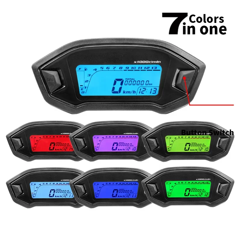 Кластер с регулируемым цветным тахометром, состоянием двигателя, уровнем топлива, одометром, спидометром и временем для мотоцикла Honda, ЖК-инструмент
Кластер с регулируемым цветным тахометром, состоянием двигателя, уровнем топлива, одометром, спидометром и временем для мотоцикла Honda, ЖК-инструмент