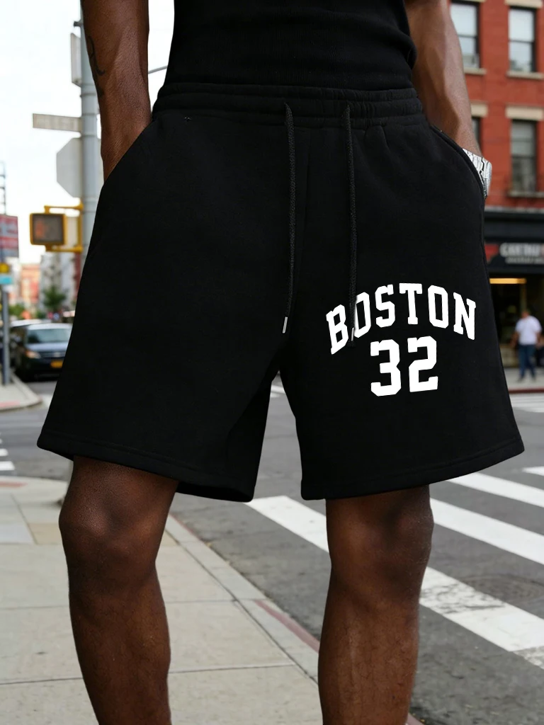 Мужские брюки Boston Number 32 с принтом, классические, модные, летние, для фитнеса, свободные шорты для бега
Мужские брюки Boston Number 32 с принтом, классические, модные, летние, для фитнеса, свободные шорты для бега