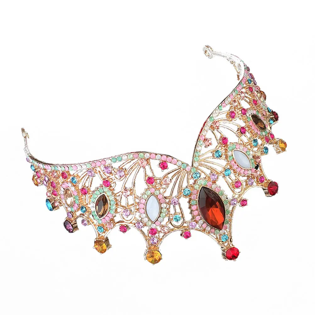 Colored Diamond Crown Tiara Headdress Shiny Baroque Style Bride Bridal Headpieces for Wedding Party Celebrations
Colored Diamond Crown Tiara Headdress Shiny Baroque Style Bride Bridal Headpieces for Wedding Party Celebrations