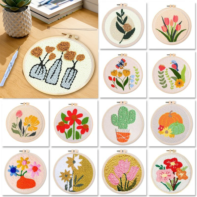Diy Punch Needle Embroidery Starter Kits Flower Pattern Sewing Kit Funny Easy Yarn Painting Arts DIY Needlework Set For Beginner
Diy Punch Needle Embroidery Starter Kits Flower Pattern Sewing Kit Funny Easy Yarn Painting Arts DIY Needlework Set For Beginner