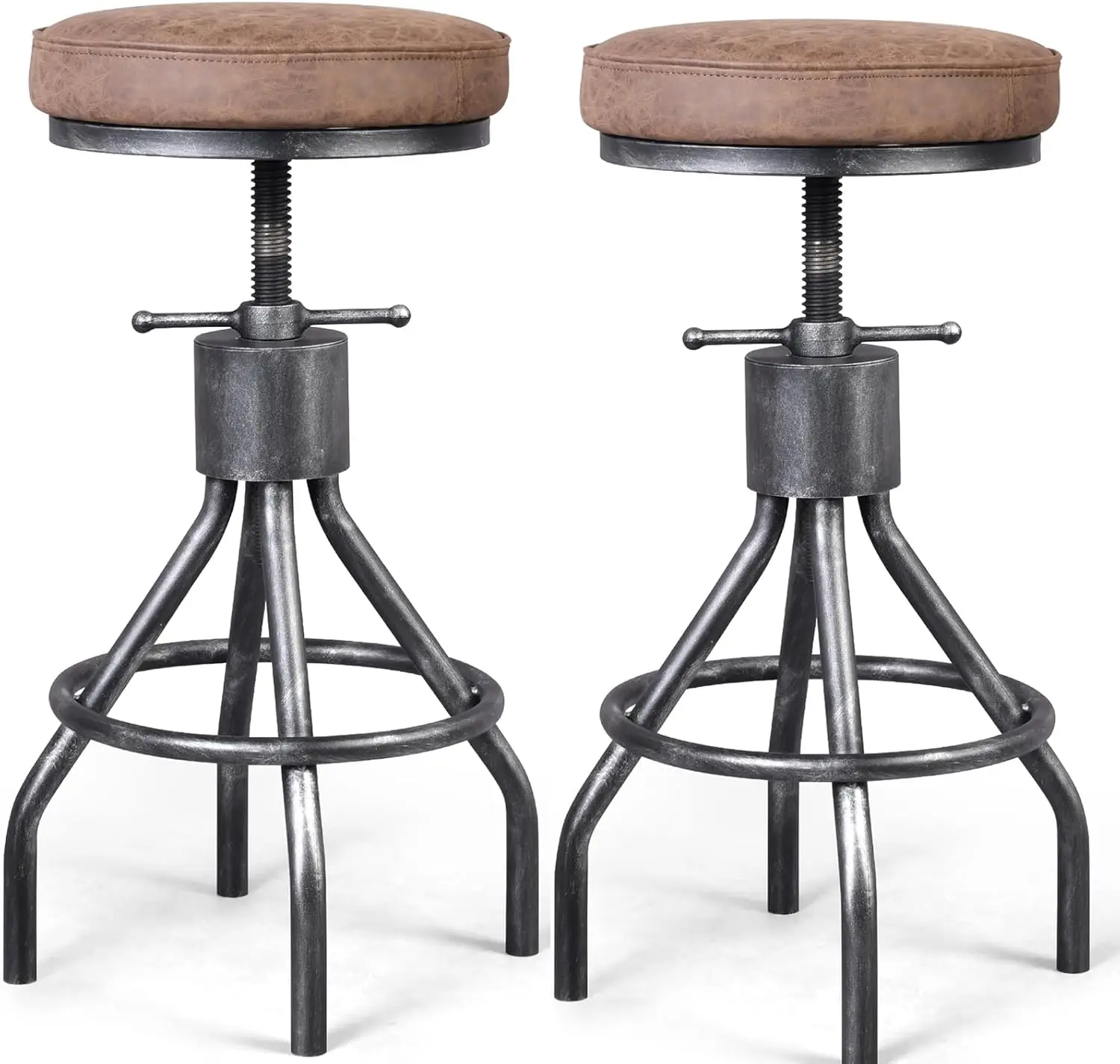 Industrial Bar Stools Swivel Pu Seat Vintage Kitchen Island Counter Stool 23-33Inch Height Adjustable Rustic Shop Chair (Set Of
Industrial Bar Stools Swivel Pu Seat Vintage Kitchen Island Counter Stool 23-33Inch Height Adjustable Rustic Shop Chair (Set Of