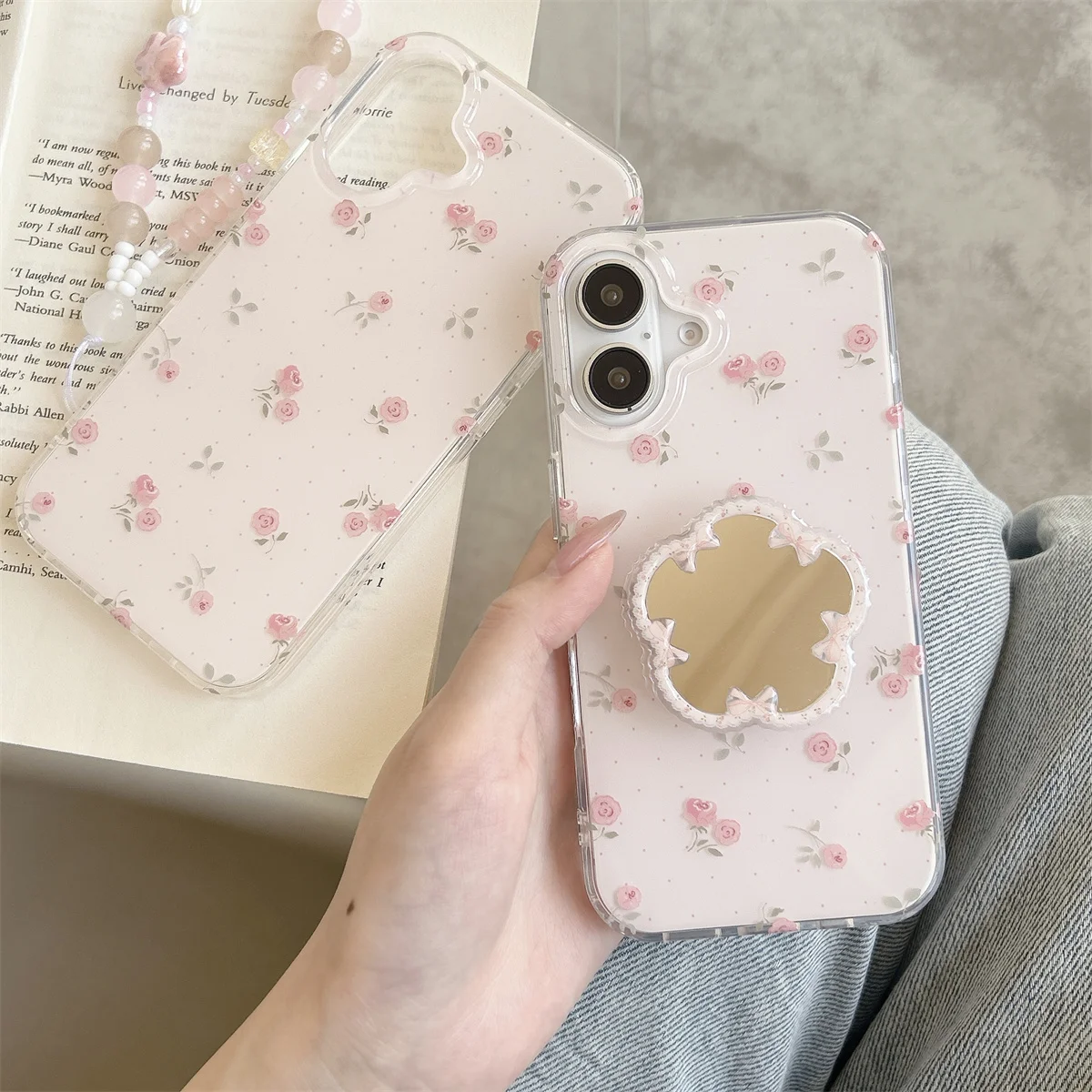New pink rose mirror bracket lanyard Phone Case For iPhone 16 15 14 13 Pro Max fundas iphone 16 case Protective cover
New pink rose mirror bracket lanyard Phone Case For iPhone 16 15 14 13 Pro Max fundas iphone 16 case Protective cover