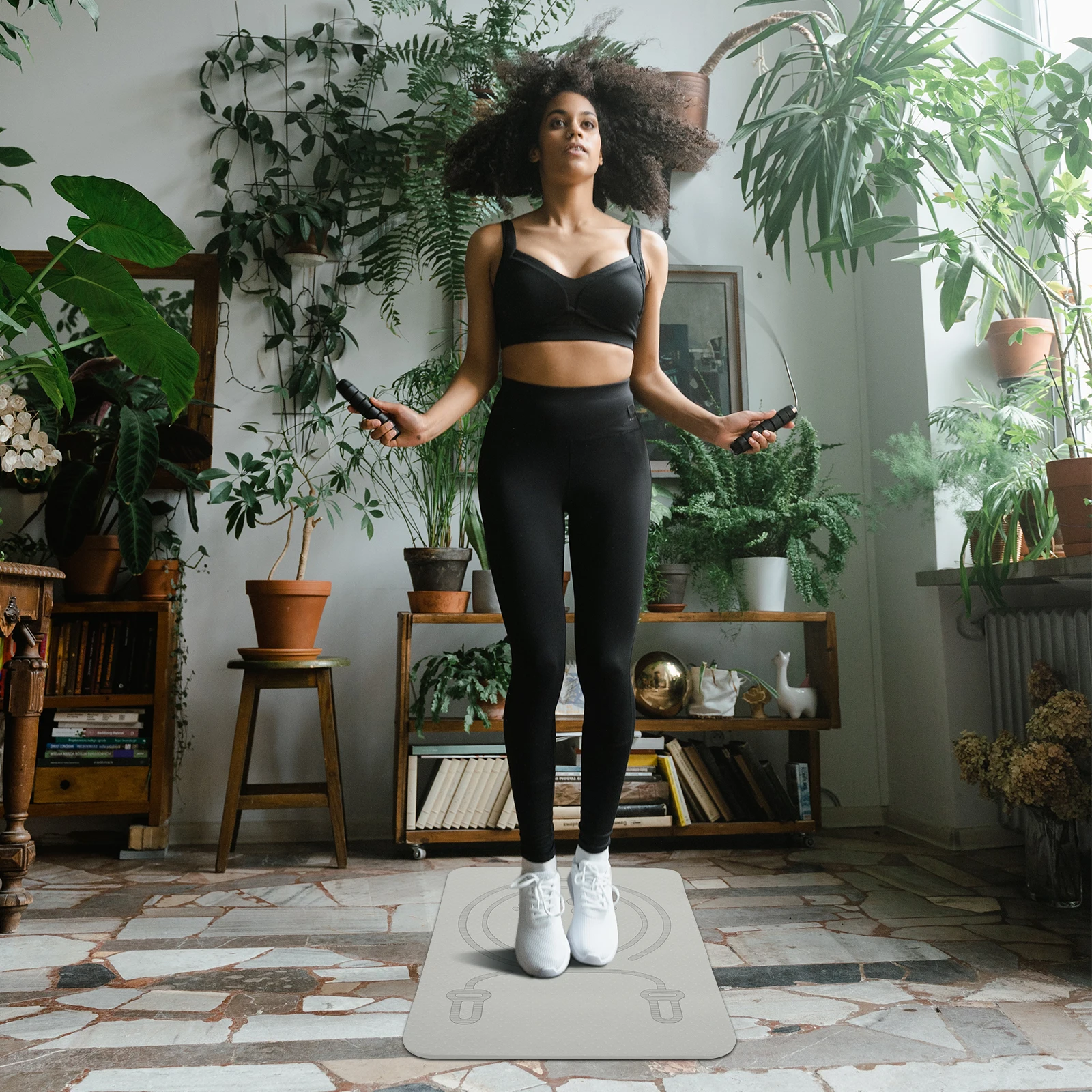 Non-Slip Jump Rope Mat Comfortable Thick Tpe Material Household Fitness Mat Multi-Function Skipping Yoga Pilates Workout
Non-Slip Jump Rope Mat Comfortable Thick Tpe Material Household Fitness Mat Multi-Function Skipping Yoga Pilates Workout