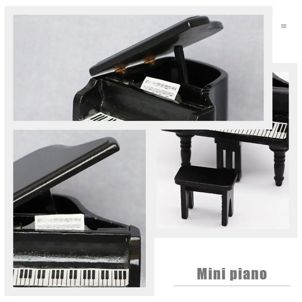 Mini Wooden Piano Ornament High Quality Wooden Material Mini House Decoration DIY Dollhouse Decor Piano Supplies
Mini Wooden Piano Ornament High Quality Wooden Material Mini House Decoration DIY Dollhouse Decor Piano Supplies