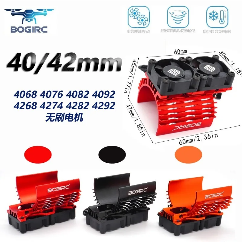 27000RPM Powerful Dual Cooling Fan 40-42mm Heatsink Holder for 1:7 1:8 RC Car 4068 4074 4082 4268 4274 Brushless Motor
27000RPM Powerful Dual Cooling Fan 40-42mm Heatsink Holder for 1:7 1:8 RC Car 4068 4074 4082 4268 4274 Brushless Motor