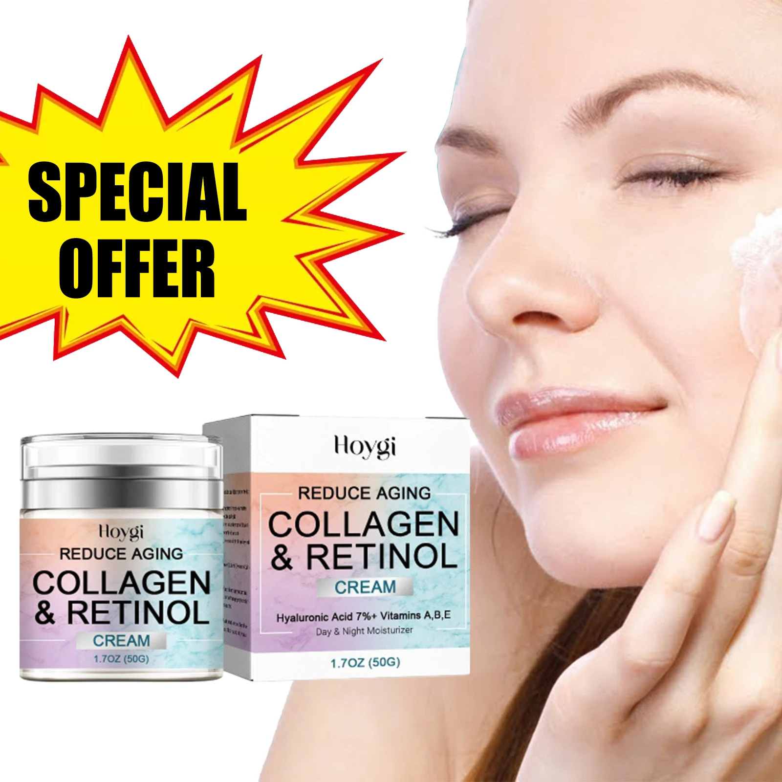Collagen Glutathione Face Cream Improve Skin Elasticity Reduce Fine Lines Firming Lifting Repair Skin Barrier Retinol Cream 50g
Collagen Glutathione Face Cream Improve Skin Elasticity Reduce Fine Lines Firming Lifting Repair Skin Barrier Retinol Cream 50g
