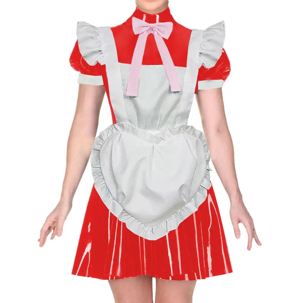 Sweet Heart-shaped Apron Maid Uniforms,French Puff Short Sleeve,A-line Pleated Maid Dress, Holloween Party, Maid Cosplay Costume
Sweet Heart-shaped Apron Maid Uniforms,French Puff Short Sleeve,A-line Pleated Maid Dress, Holloween Party, Maid Cosplay Costume