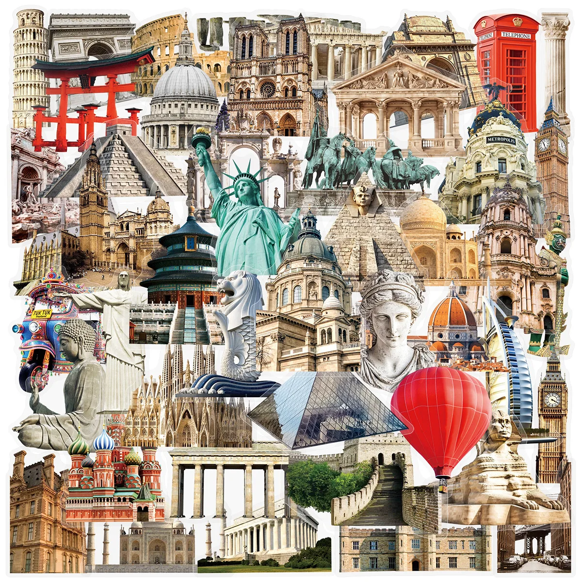 10/50PCS World Famous Architecture Graffiti Sticker Waterproof Transparent Decal Creative DIY Motorcycle Helmet Stationery Box
10/50PCS World Famous Architecture Graffiti Sticker Waterproof Transparent Decal Creative DIY Motorcycle Helmet Stationery Box