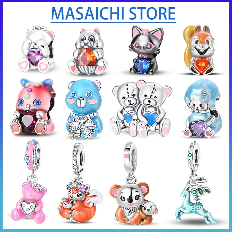 925 Silver Colorful Bear Koala Collection Charm Suitable for 925 Sterling Silver Original Women's Bracelet DIY Jewelry Gift
925 Silver Colorful Bear Koala Collection Charm Suitable for 925 Sterling Silver Original Women's Bracelet DIY Jewelry Gift