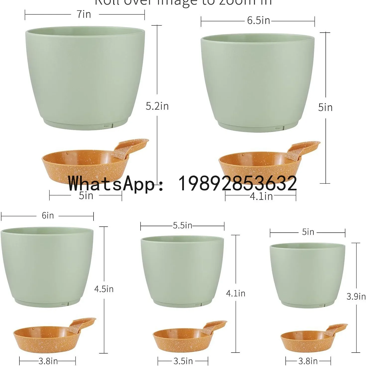 PYJ color matching lazy self-priming water mixed-inch 5-piece set plastic flower pot including pot holder- 6 pcs
PYJ color matching lazy self-priming water mixed-inch 5-piece set plastic flower pot including pot holder- 6 pcs