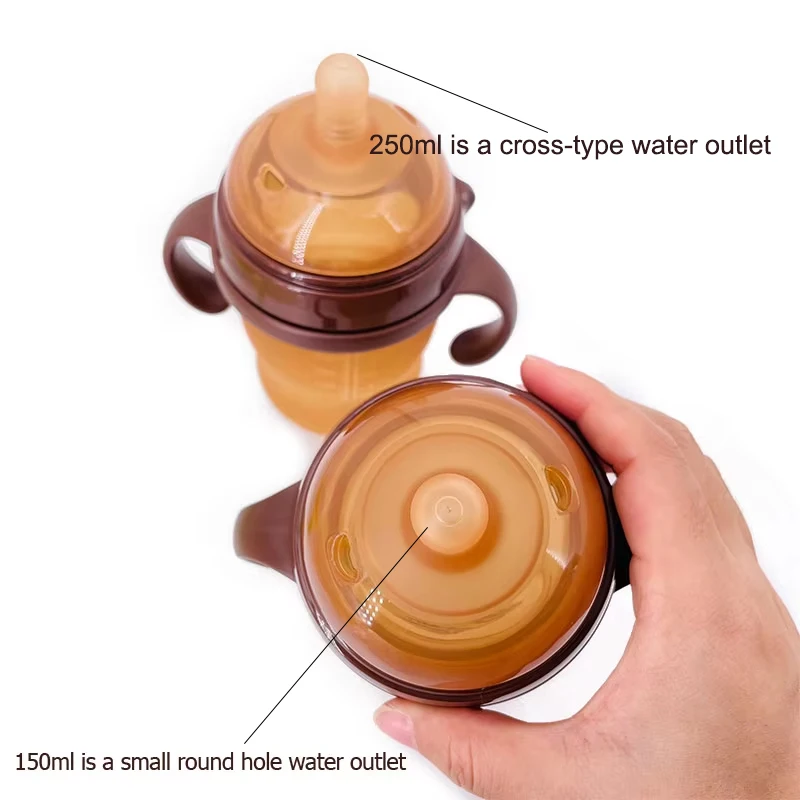 150ml/250ml Silicone Baby Bottle with 360° Gravity Ball Straw BPA-Free for 0-36 Months Mimics Breastfeeding Experience
150ml/250ml Silicone Baby Bottle with 360° Gravity Ball Straw BPA-Free for 0-36 Months Mimics Breastfeeding Experience