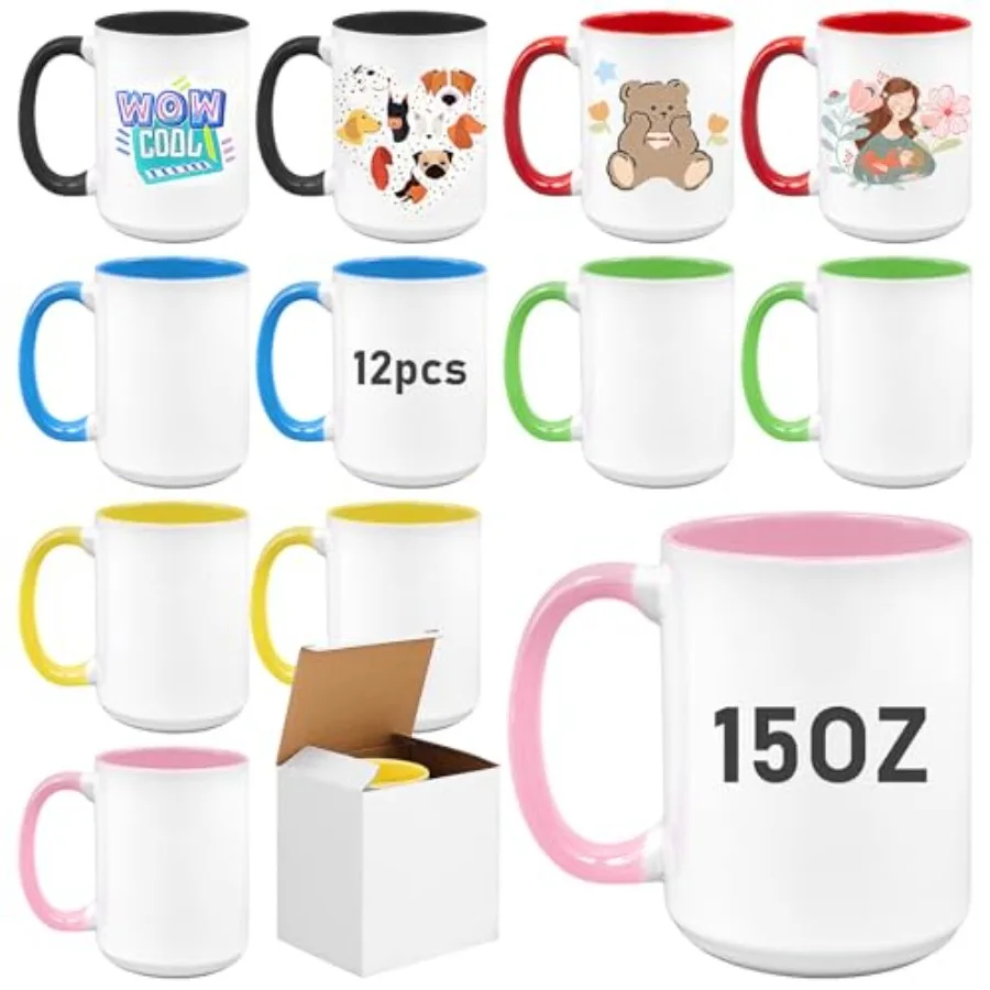 12 Pack Sublimation Mugs Blank15oz Tazas Para Sublimacion DIY Coated Ceramic Coffee Mug for Milk Tea Latte Hot Cocoa Porcelain
12 Pack Sublimation Mugs Blank15oz Tazas Para Sublimacion DIY Coated Ceramic Coffee Mug for Milk Tea Latte Hot Cocoa Porcelain