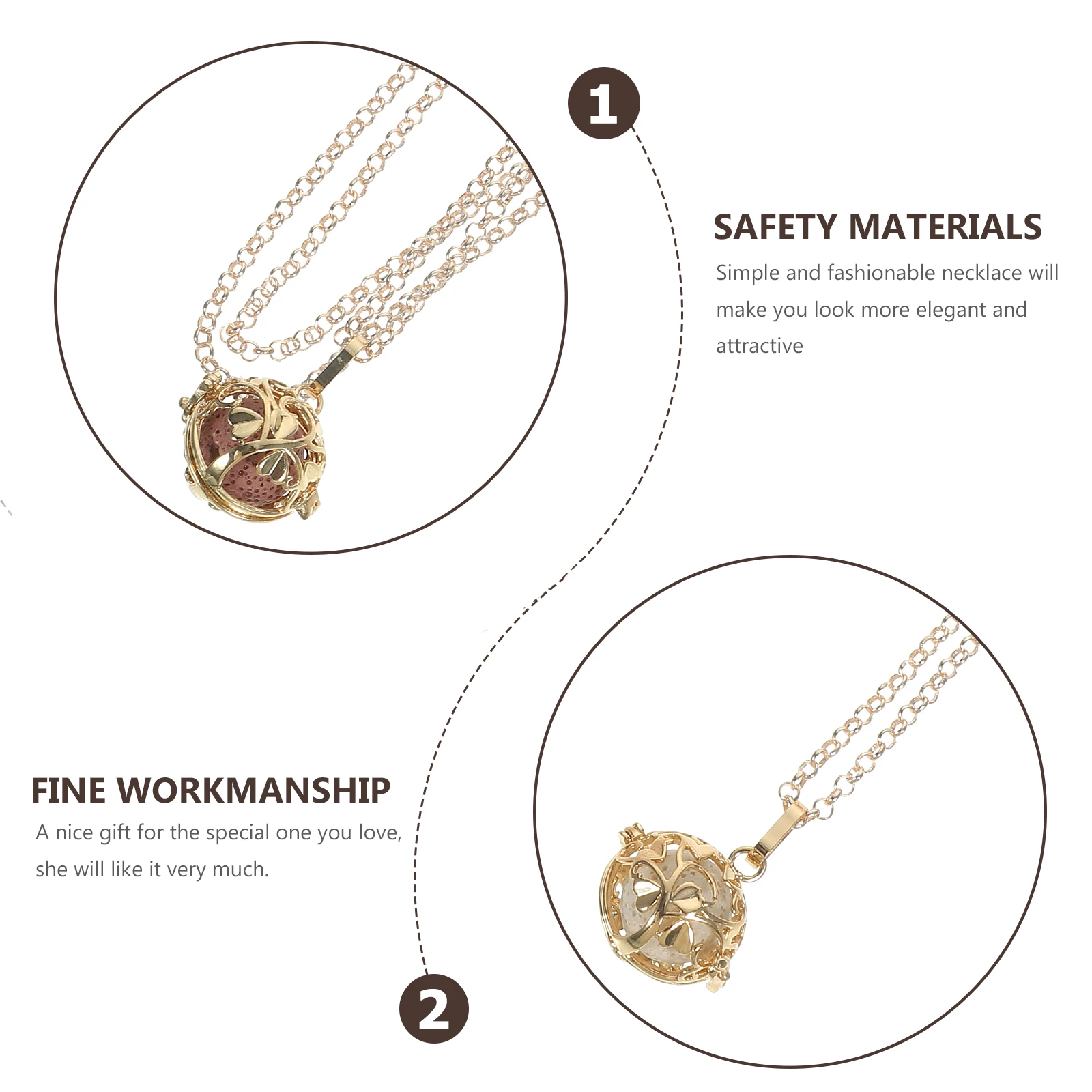 Lava Stone Sweater Chain Necklace Pendant Creative Essential Oil Jewelry Elegant Gift for Women Dinner Party 
Lava Stone Sweater Chain Necklace Pendant Creative Essential Oil Jewelry Elegant Gift for Women Dinner Party