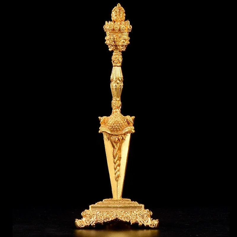 Golden Tantric Buddhist Steel Pestle Inlaid Gem Handicraft Auspicious Tibetan Demon Buddhism Desktop Home Gift Indoor Decorative
Golden Tantric Buddhist Steel Pestle Inlaid Gem Handicraft Auspicious Tibetan Demon Buddhism Desktop Home Gift Indoor Decorative