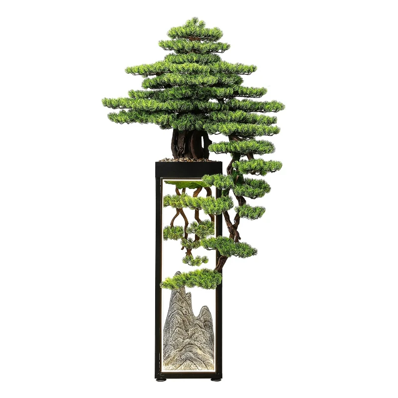Simulated welcome pine fake tree, large floor ornament of green plants
Simulated welcome pine fake tree, large floor ornament of green plants