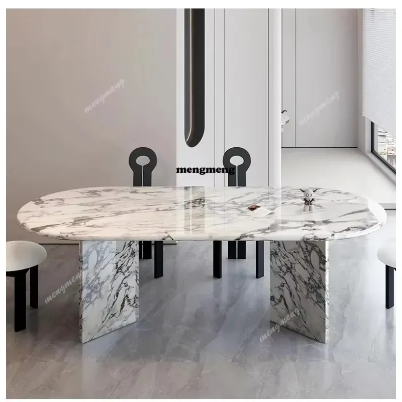 R Modern minimalist, marble dining table French oval, high-end cream style, household table
R Modern minimalist, marble dining table French oval, high-end cream style, household table