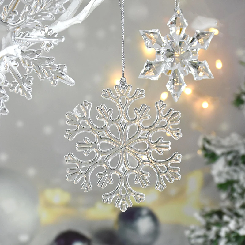 3pcs Christmas Snowflake Ornaments Plastic Transparent Snowflake Crystal Hanging Pendant Xmas Tree Decorations for New Year 2024
3pcs Christmas Snowflake Ornaments Plastic Transparent Snowflake Crystal Hanging Pendant Xmas Tree Decorations for New Year 2024
