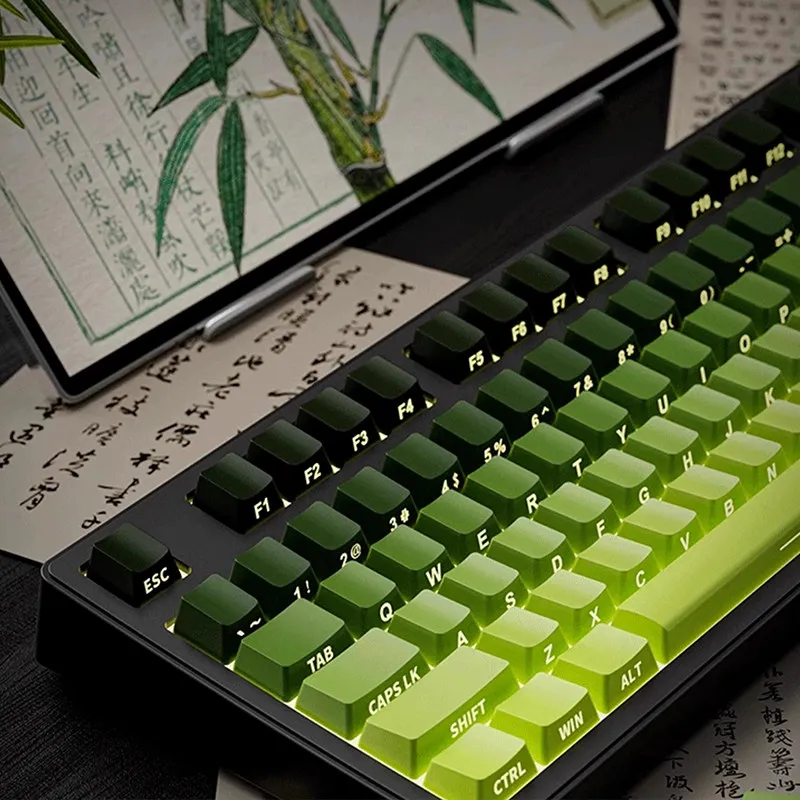 Matcha Green Shine Through Keycaps Side Printed PBT 135 Keys Double Shot Keycaps OEM Profile for MX Switches Gaming Keyboards
Matcha Green Shine Through Keycaps Side Printed PBT 135 Keys Double Shot Keycaps OEM Profile for MX Switches Gaming Keyboards