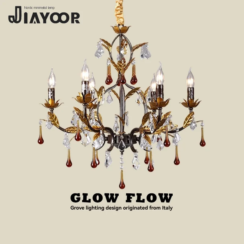 French Retro American Led Crystal Chandelier Home Decoration Living Room Bedroom Villa Dining Room Hotel Study Lighting
French Retro American Led Crystal Chandelier Home Decoration Living Room Bedroom Villa Dining Room Hotel Study Lighting