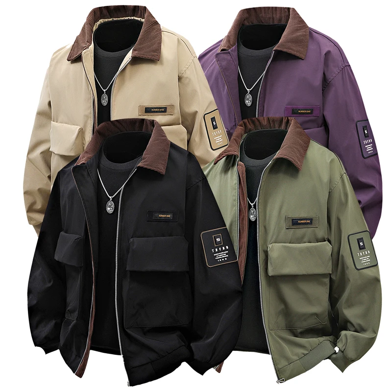 Autumn Spring Mens Matching Jacket Multi-pocket Zipper Lapel Coat Mens Coat Formal Clothes Cargo Jacket Outdoor Casual Jackets
Autumn Spring Mens Matching Jacket Multi-pocket Zipper Lapel Coat Mens Coat Formal Clothes Cargo Jacket Outdoor Casual Jackets