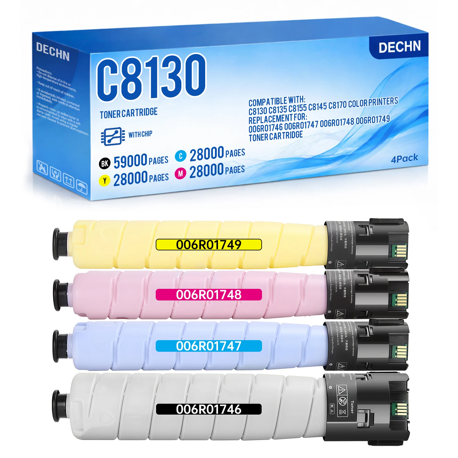 Compatible with Xerox C8130 toner cartridge, suitable for Xerox C8135, C8145, C8155, C8170, Toner 006R01746
Compatible with Xerox C8130 toner cartridge, suitable for Xerox C8135, C8145, C8155, C8170, Toner 006R01746