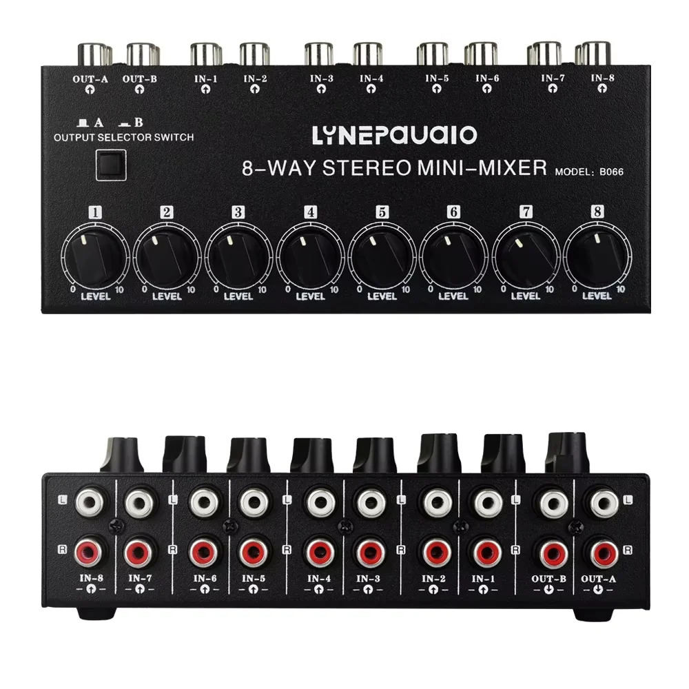 Mini Stereo 8-Channel Passive Mixer\No Power 8-Channel Stereo Audio Mixer RCA Interface
Mini Stereo 8-Channel Passive Mixer\No Power 8-Channel Stereo Audio Mixer RCA Interface