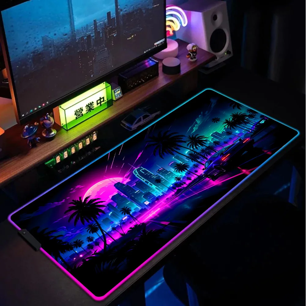 Retrowave Large Desk Mat Extended Pad PC Gamer Cabinet Big Mousepad Gaming Room Decoration Deskmat 90x40 Back Light Led Mousepad
Retrowave Large Desk Mat Extended Pad PC Gamer Cabinet Big Mousepad Gaming Room Decoration Deskmat 90x40 Back Light Led Mousepad