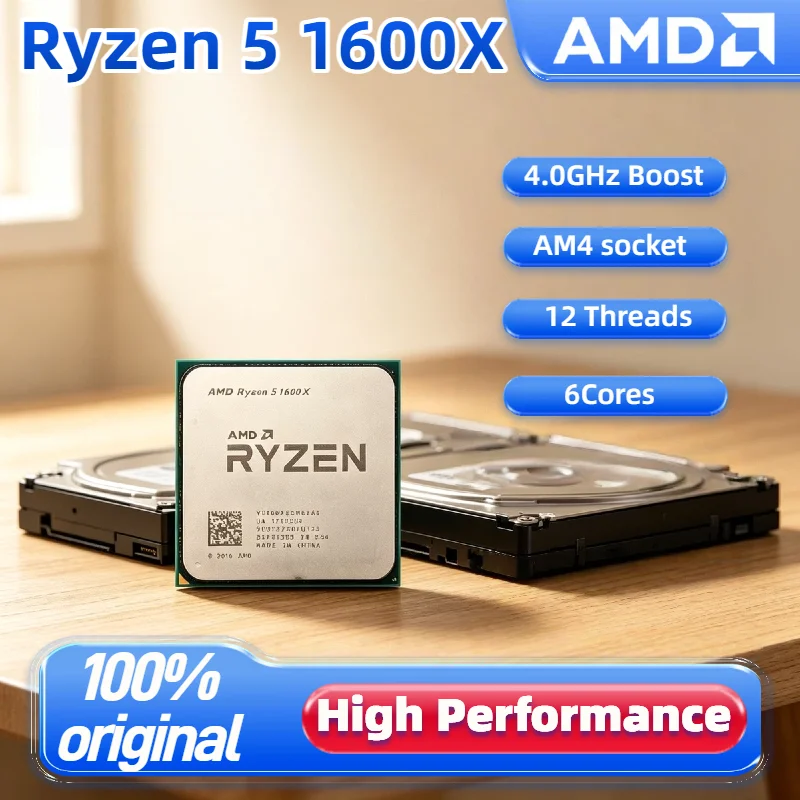 3.6GHz AMD Ryzen 5 1600X 6 Core 12 Thread 95W L3 16M Socket AM4 R5 1600X Desktop Gaming Processor Pro Max 4K
3.6GHz AMD Ryzen 5 1600X 6 Core 12 Thread 95W L3 16M Socket AM4 R5 1600X Desktop Gaming Processor Pro Max 4K