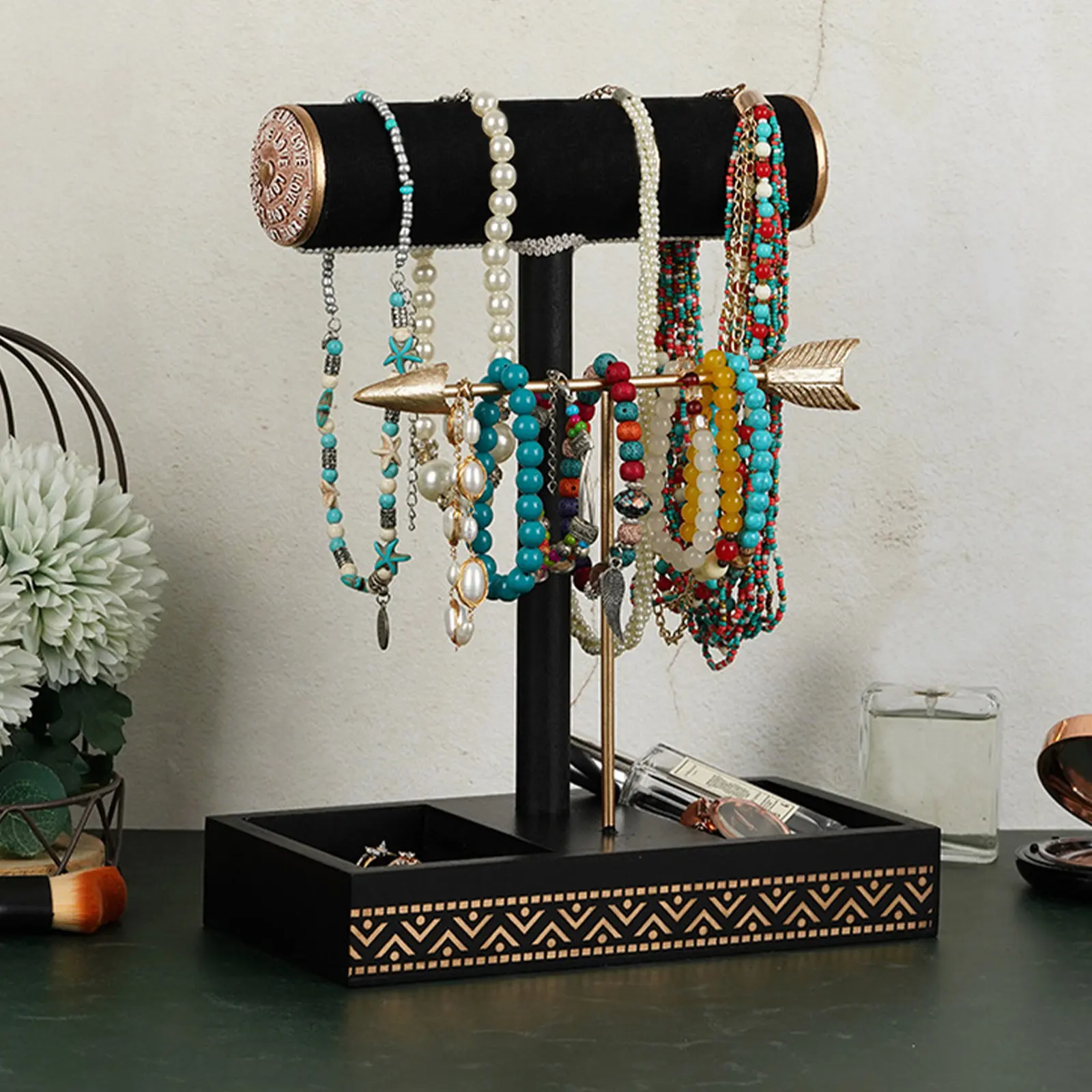 Exquisite Jewelry Organizer Stand for Necklaces Earrings Bracelets Rings Watches Display Rack Home Desk Bedroom TV Cabinet
Exquisite Jewelry Organizer Stand for Necklaces Earrings Bracelets Rings Watches Display Rack Home Desk Bedroom TV Cabinet