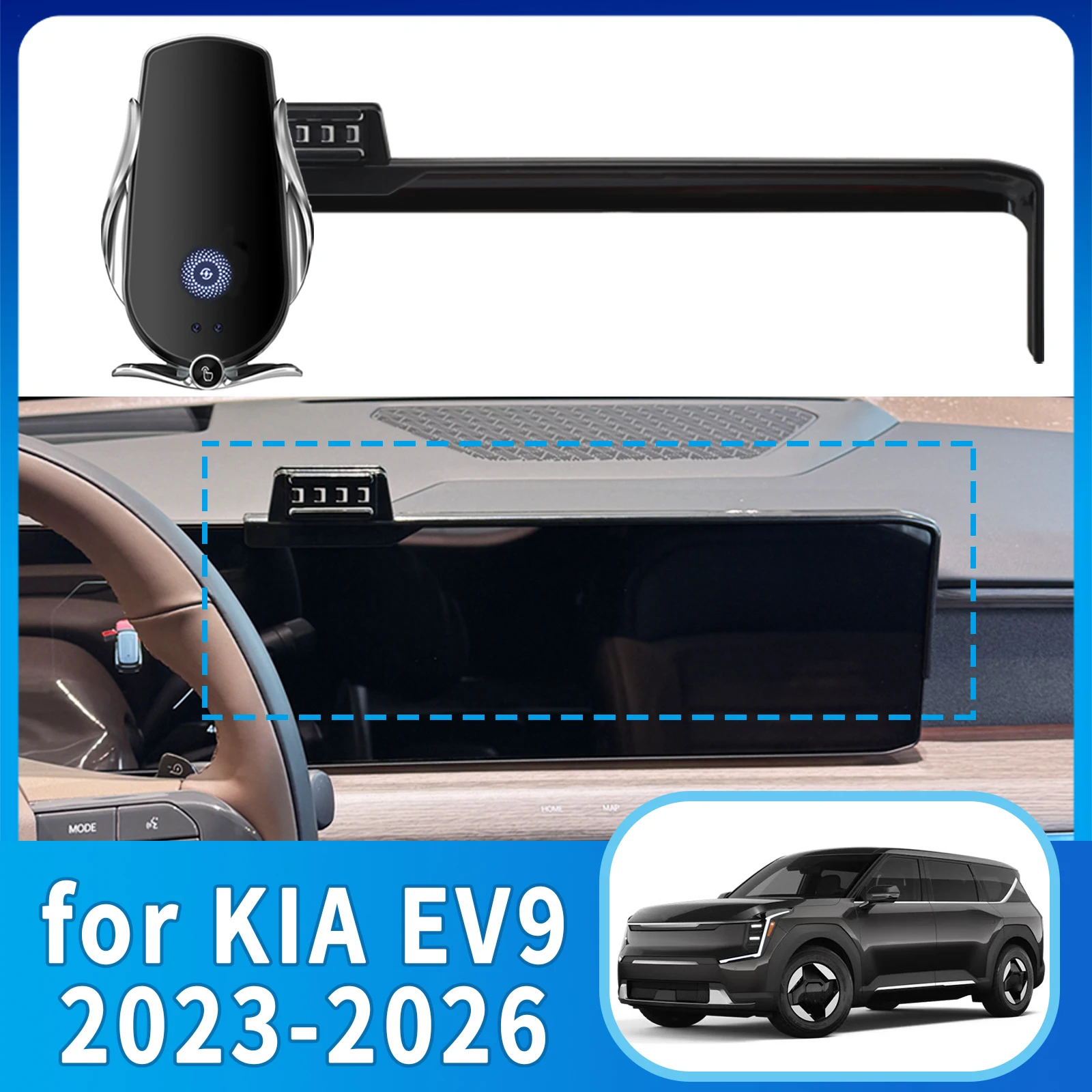 fit for KIA EV9 2023 2024 2025 2026 Anti-Shake Screen Base Phone Holder Mount Stand Dedicated Car accessoire
fit for KIA EV9 2023 2024 2025 2026 Anti-Shake Screen Base Phone Holder Mount Stand Dedicated Car accessoire