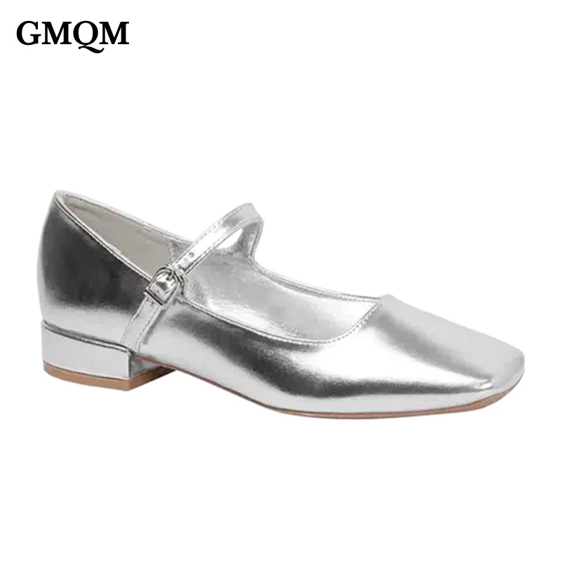 GMQM Silk Mary Jane Ballet Flats Women Shoes Thick Heel Silver Metalic Shoes Comfortable Soft Flat Shoes For Lady Elegant Style
GMQM Silk Mary Jane Ballet Flats Women Shoes Thick Heel Silver Metalic Shoes Comfortable Soft Flat Shoes For Lady Elegant Style