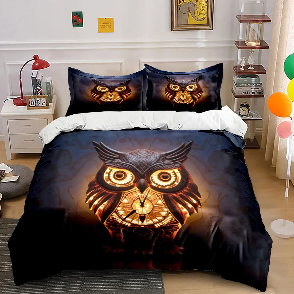 "Owl-Shaped Decorative Clock Set" Bedding Set with 1 Duvet Cover 2 Pillowcases Single Double King Queen, Gift
"Owl-Shaped Decorative Clock Set" Bedding Set with 1 Duvet Cover 2 Pillowcases Single Double King Queen, Gift