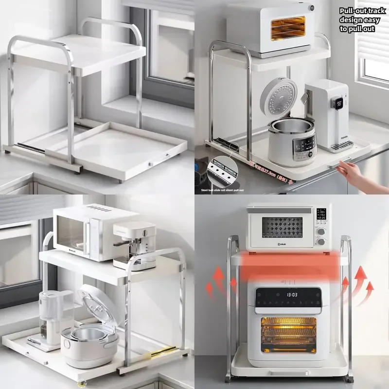 Pull-out Microwave Oven Rack Kitchen Organizer Shelf Free Standing Spice Storage Rack Electrical Appliances Storage Shelves
Pull-out Microwave Oven Rack Kitchen Organizer Shelf Free Standing Spice Storage Rack Electrical Appliances Storage Shelves