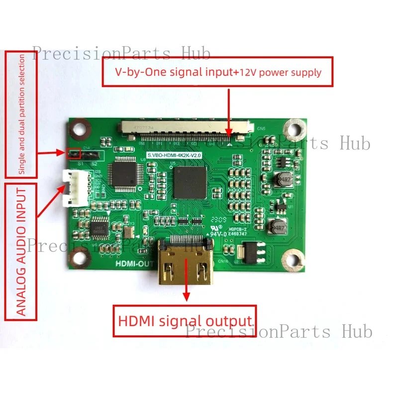 V-by-One to HDMI Adapter Board VB1/VBO to HDMI Output Supports Single/dual Drive 4K/1080p
V-by-One to HDMI Adapter Board VB1/VBO to HDMI Output Supports Single/dual Drive 4K/1080p