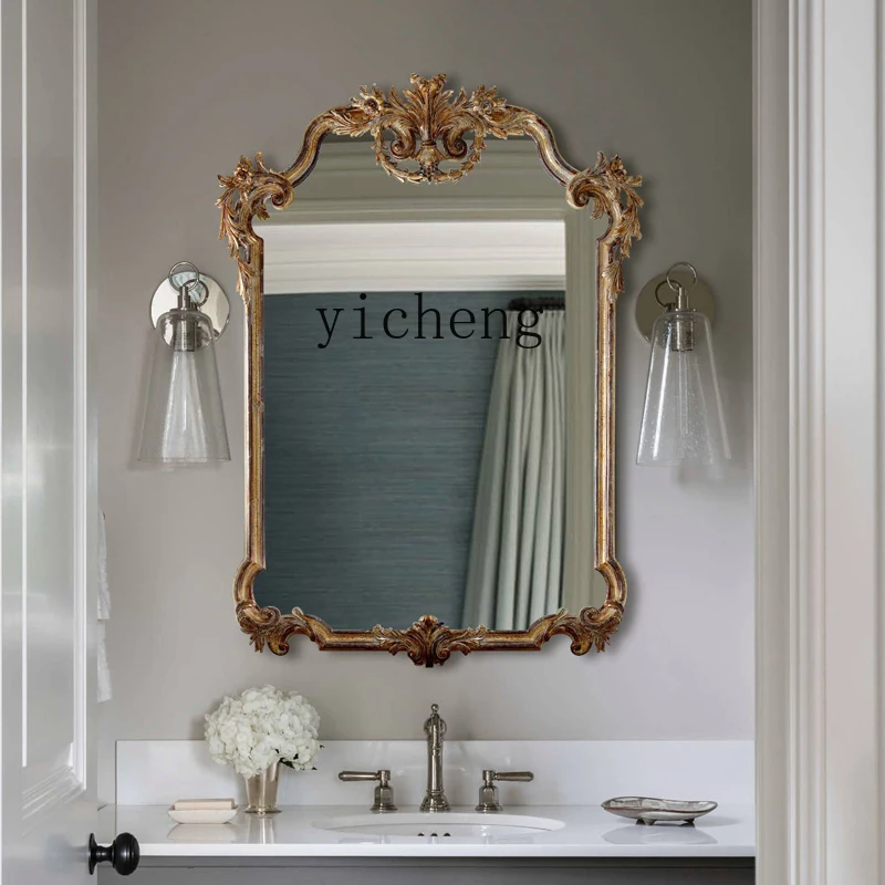 HYS French retro carved desktop makeup mirror household fireplace decorative mirror European bathroom mirror
HYS French retro carved desktop makeup mirror household fireplace decorative mirror European bathroom mirror