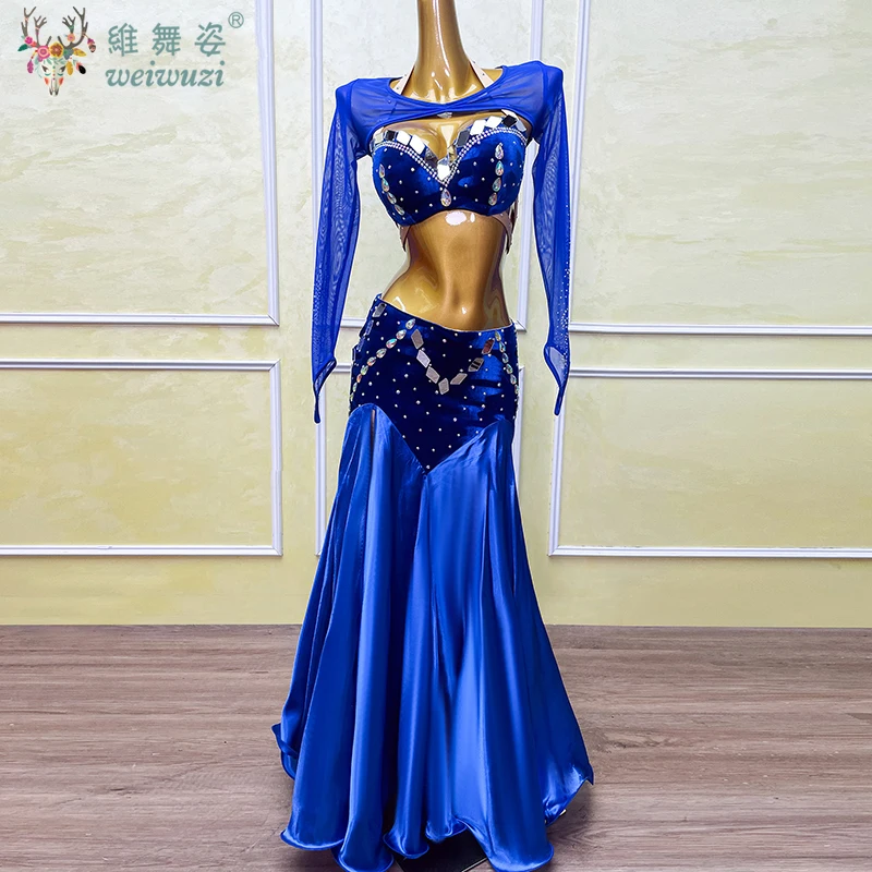 Belly Dance Set Women Customized Luxury Long Sleeves Top+mesh Long Skirt 2pcs Oriental Dance Professional Performance Costume
Belly Dance Set Women Customized Luxury Long Sleeves Top+mesh Long Skirt 2pcs Oriental Dance Professional Performance Costume