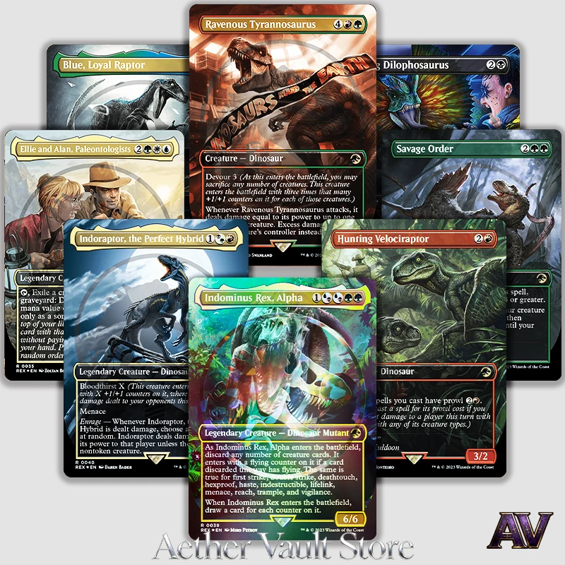 REX Series Indominus Rex Alpha Borderless Emblem Legendary Creature Dinosaur Mutant Magical HoloFoil Game Magical Proxy Cards
REX Series Indominus Rex Alpha Borderless Emblem Legendary Creature Dinosaur Mutant Magical HoloFoil Game Magical Proxy Cards