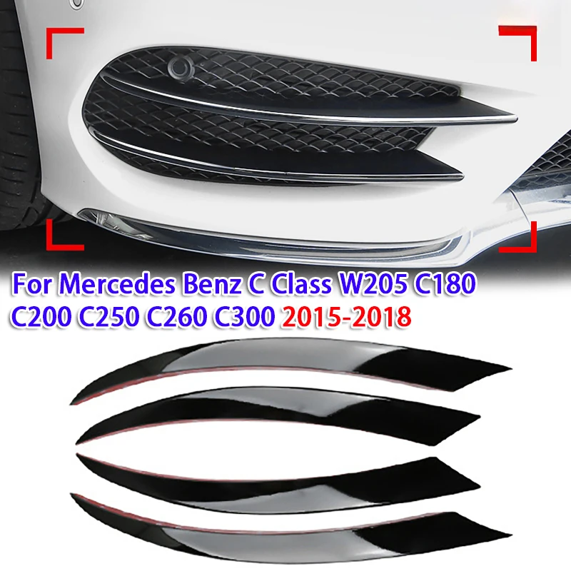 4PCS Car Front Bumper Spoiler Trim for Mercedes Benz C Class W205 C180 C200 C250 C260 C300 2015-2018
4PCS Car Front Bumper Spoiler Trim for Mercedes Benz C Class W205 C180 C200 C250 C260 C300 2015-2018