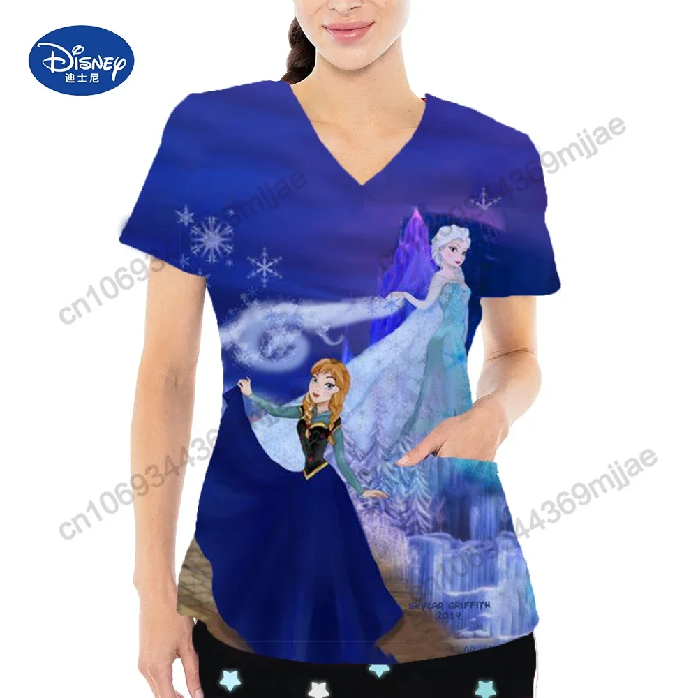 Summer Short Sleeves Clothes 2023 Pocket Women's T-shirts Cartoon V-neck T-shirts
Summer Short Sleeves Clothes 2023 Pocket Women's T-shirts Cartoon V-neck T-shirts
